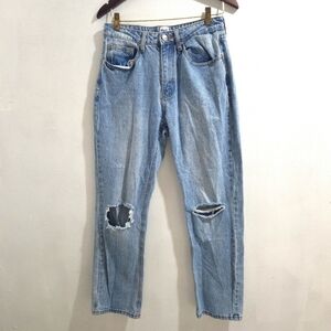 Princess Polly | Blue Distressed Women's Straight Leg Jean